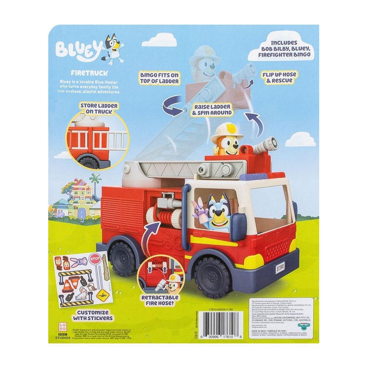 Bluey's Brandweerwagen met 2 Speelfiguren