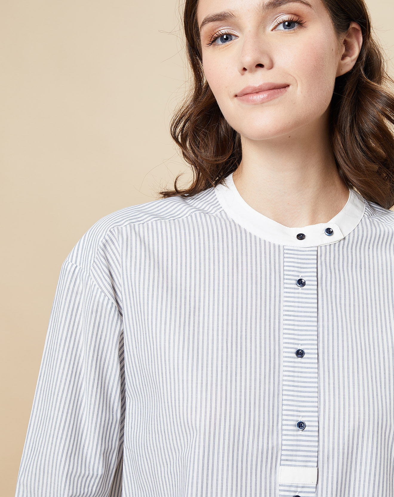 Harris Wilson Blouse Sheila rayé bleuet