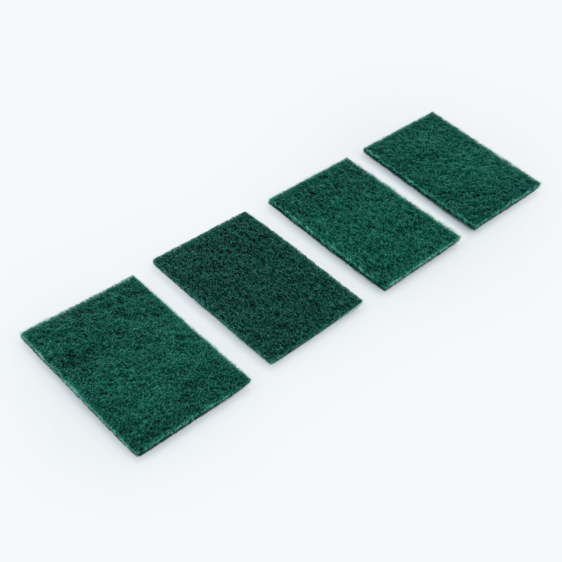 4 tampons à récurer verts