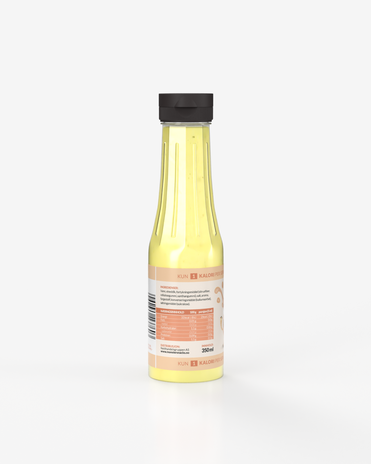 3x Monster Lavkarbo Kalorifri Garlic Dressing 350ml - TREPAKNING!