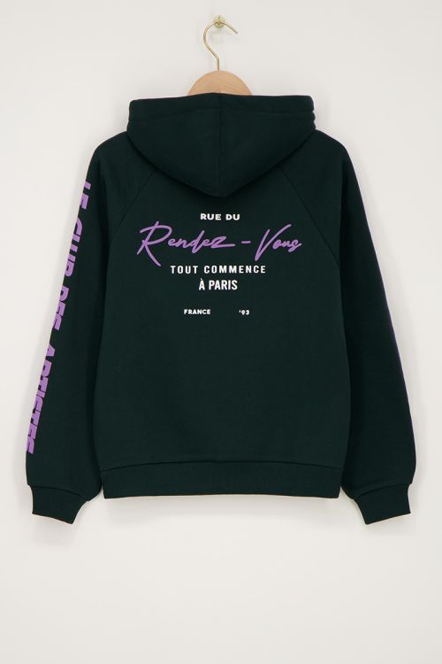 Donkergroene hoodie 