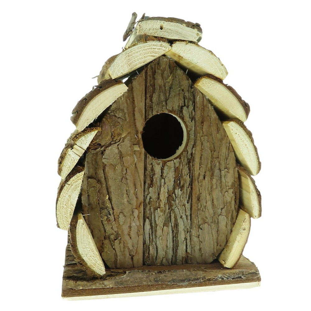 Nichoir en bois naturel, guido, 13 x 13 x 17 cm, pour oiseaux