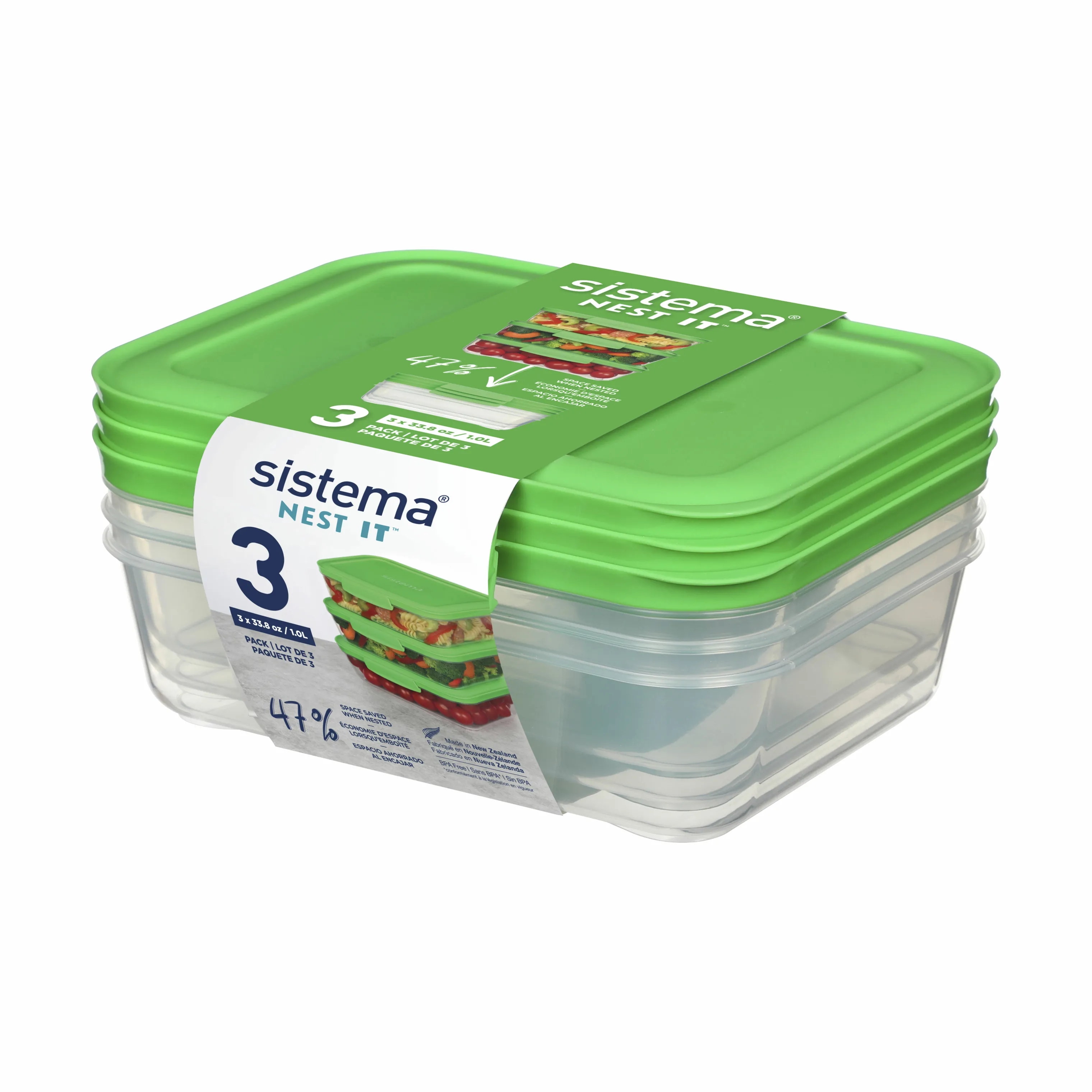 Sistema Nest It Meal Prep Opbevaringsboks - 3 stk.
