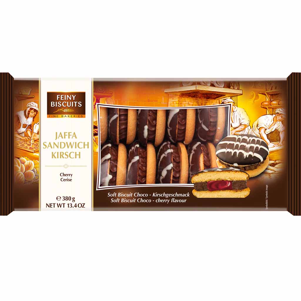 Feiny Biscuits Jaffa Sandwich Schokolade-Kirsch 380g MHD:13.5.25