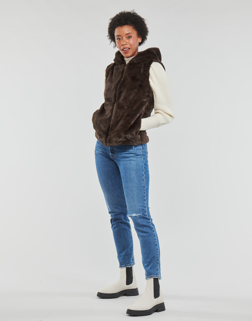 Only - ONLMALOU FAUX FUR WAISTCOAT CC OTW - Marron