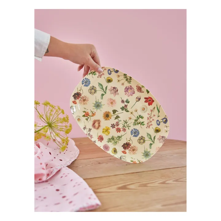 Rice Assiette rectangulaire Floral Dream | Rose