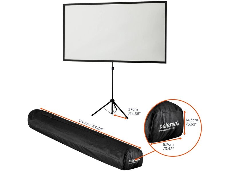 Celexon Stativleinwand Ultra-Lightweight 177x100 cm 16:9 Mobile Stativ-Leinwand