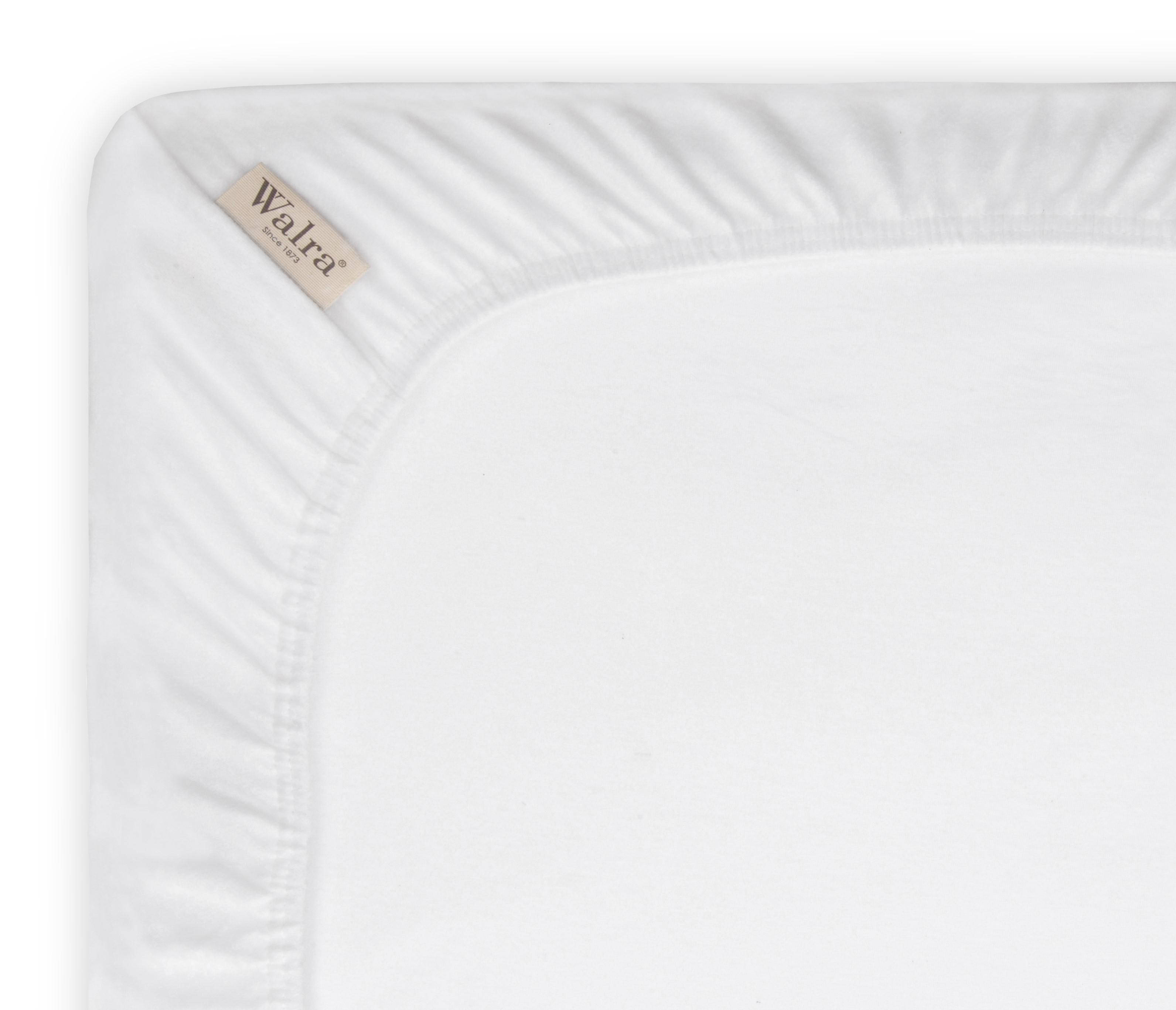 Walra katoenen molton split topmatras (tot 10 cm matras) wit