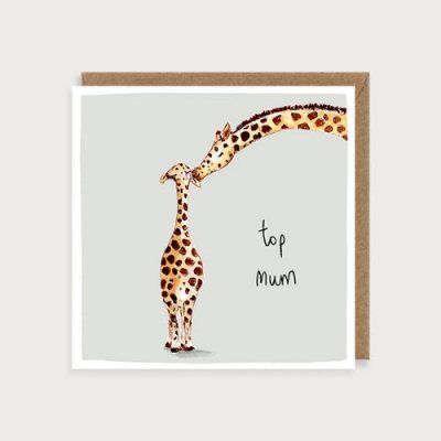 Top Mum Giraffes Mother's Day Card