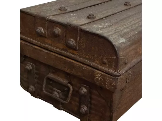 Valise en métal marron 60x33x23h