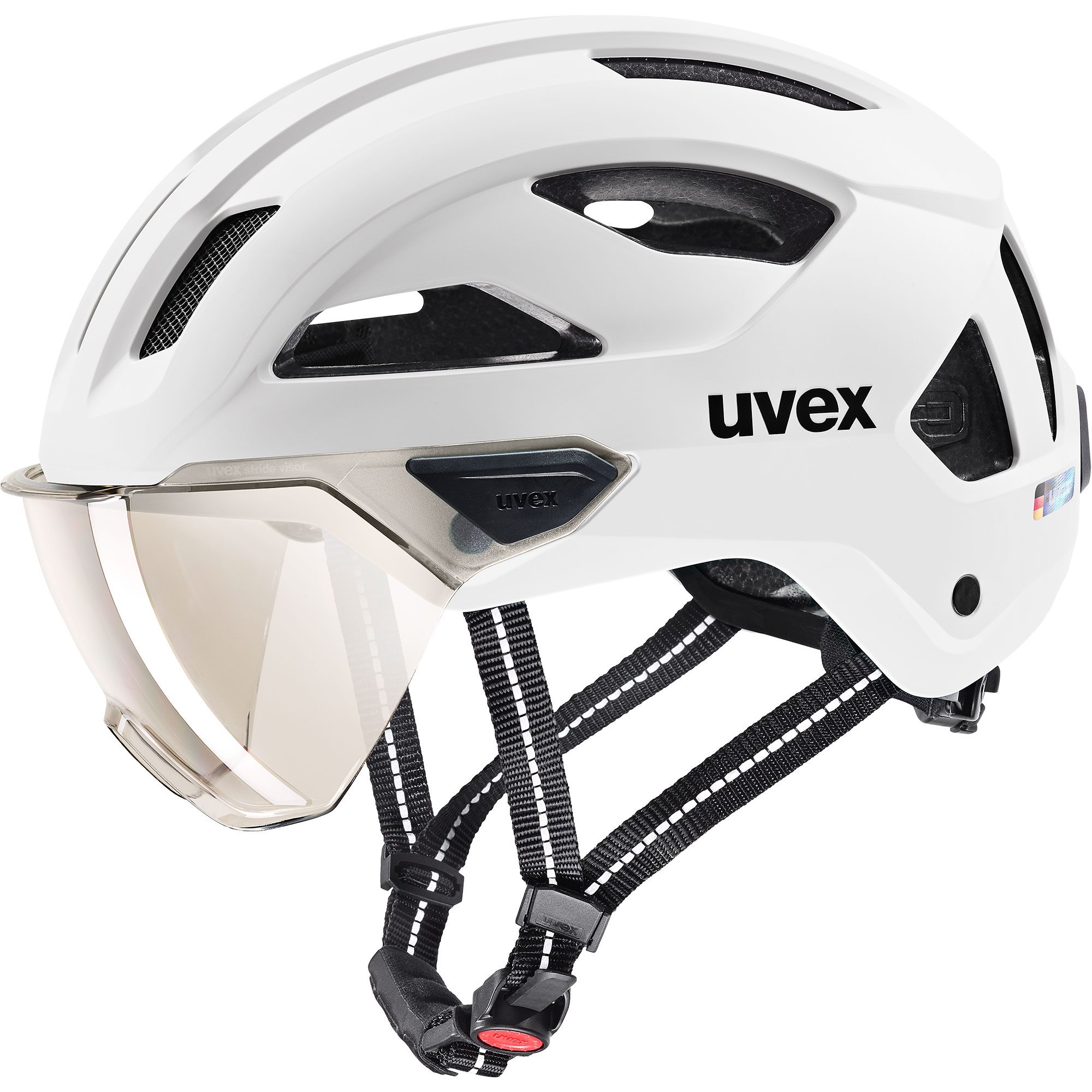 Uvex Stride visor Fahrradhelm white matt