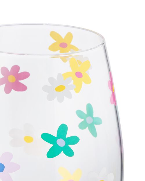 verre 550ml fleurs
