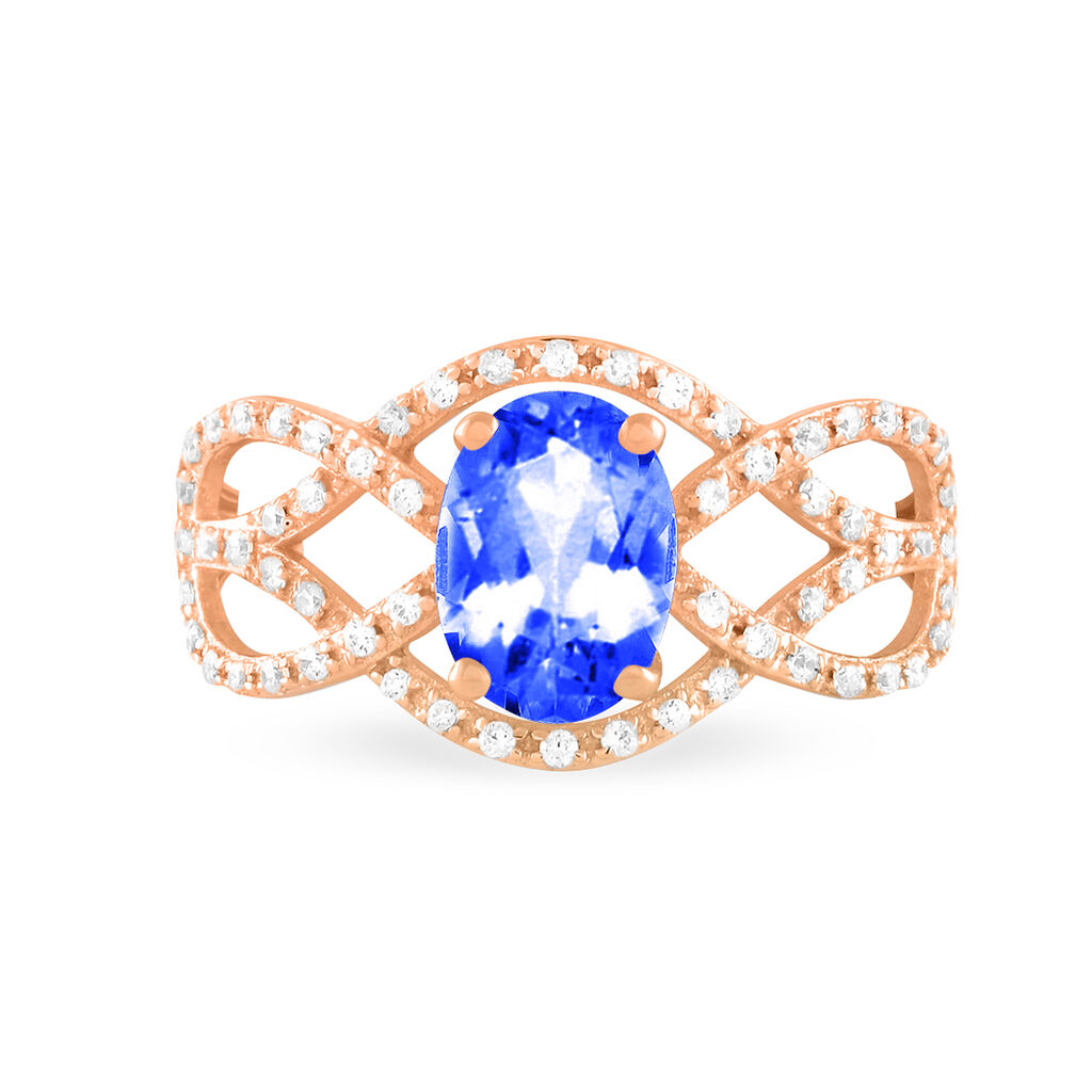 Bague Tina Or Rose Saphir Et Diamant