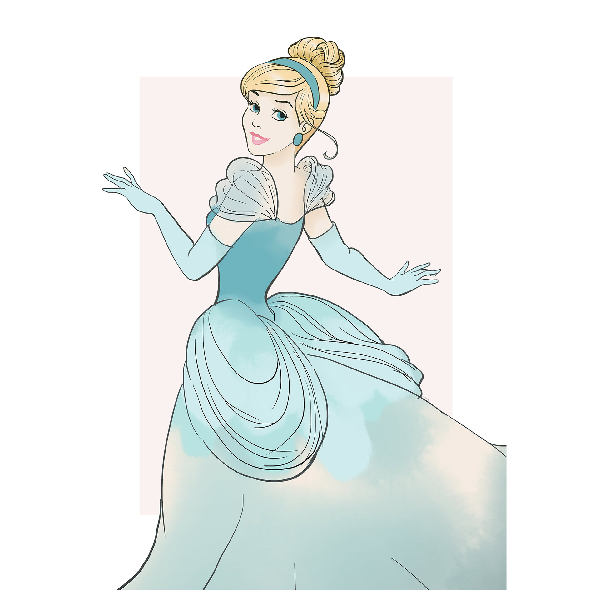 Wandbild CINDERELLA BEAUTY - bunt - 50x70 cm