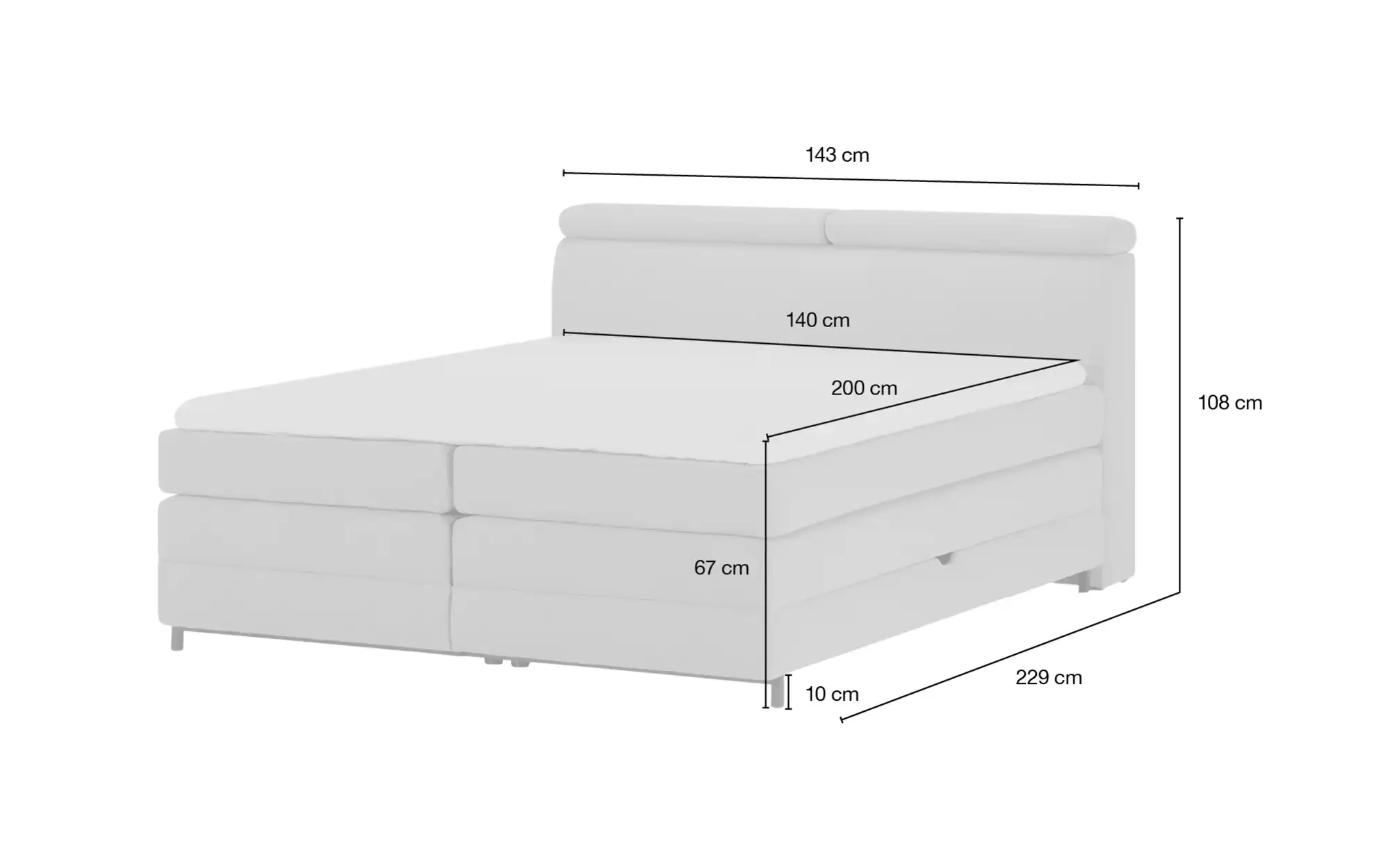 switch Boxspringbett Kay