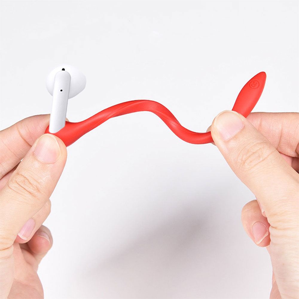 AirPods (1./2./.3. Gen.) / Huawei FreeBuds 3 Silikon Ohrbügel Halterung   Schlüsselring - Rosa