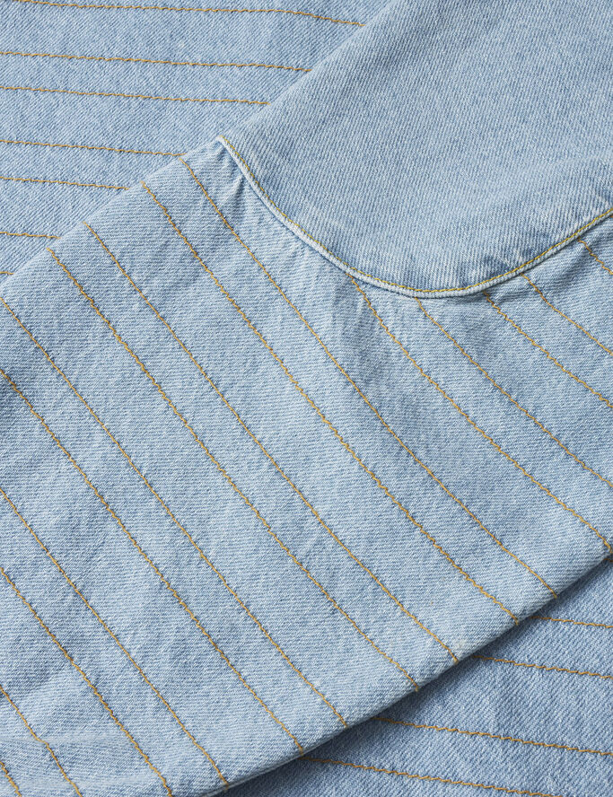 Barfod Sports'' Long Sleeve Denim Pol Light blue