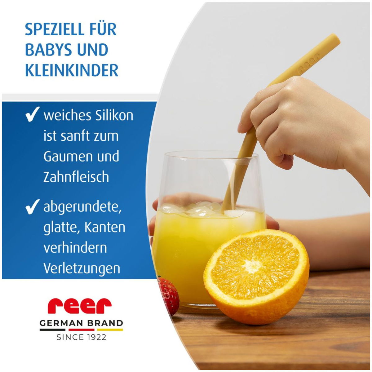 reerreer   Silikontrinkhalme mit Reinigungsbürste