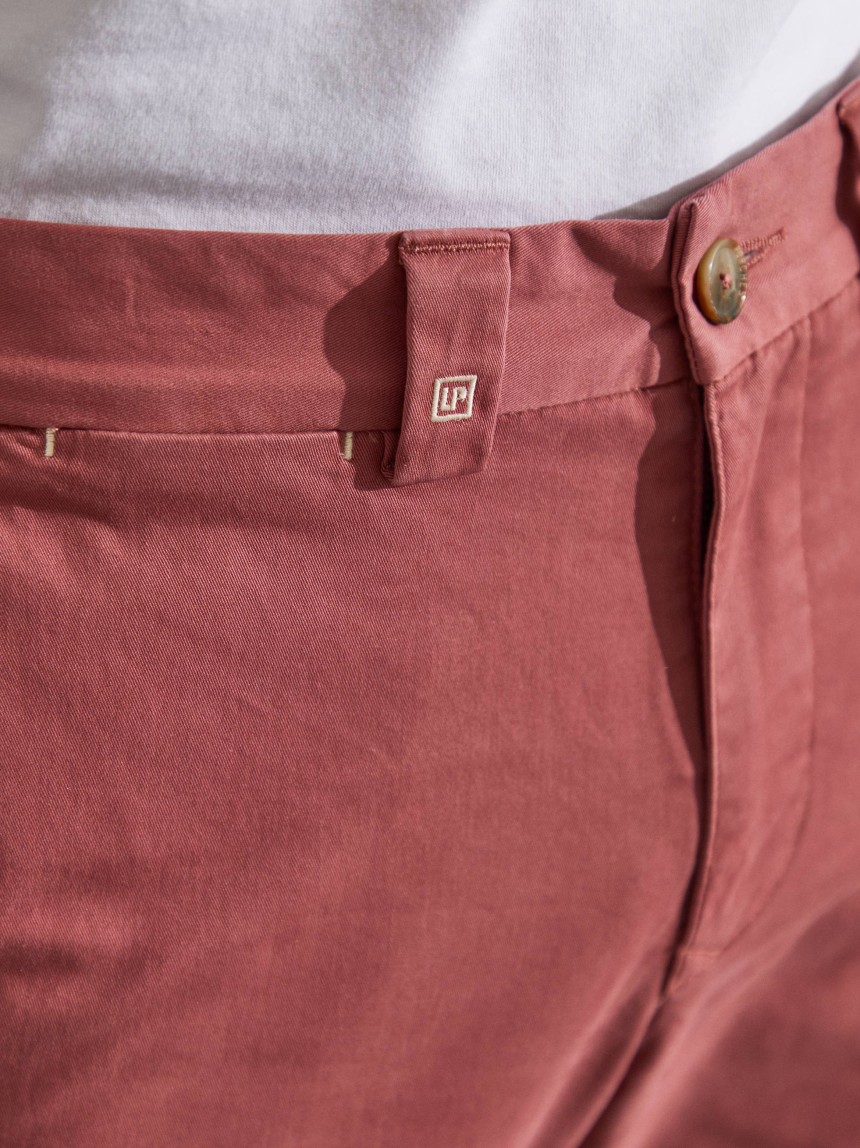 Calças slim fit chino de algodão stretch