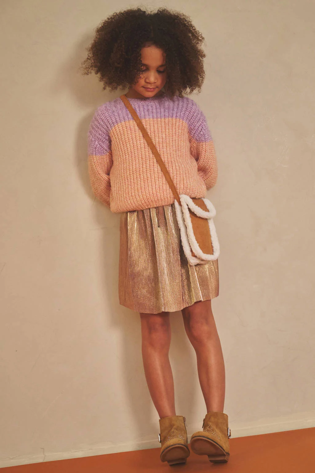 NONO crossbodytas bruin/ecru