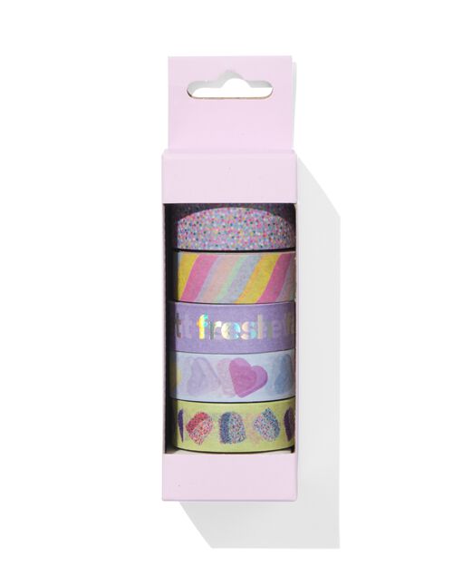 5 rouleaux de ruban adhésif washi