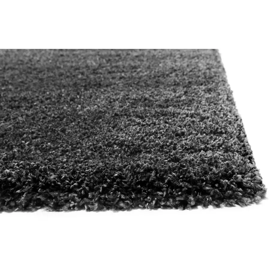 Wecon home basics Hochflorteppich Paula dunkelgrau meliert