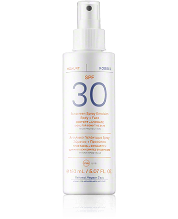 Korres Sun Care Yoghurt Sunscreen Spray Emulsion Body & Face SPF 30 150ml