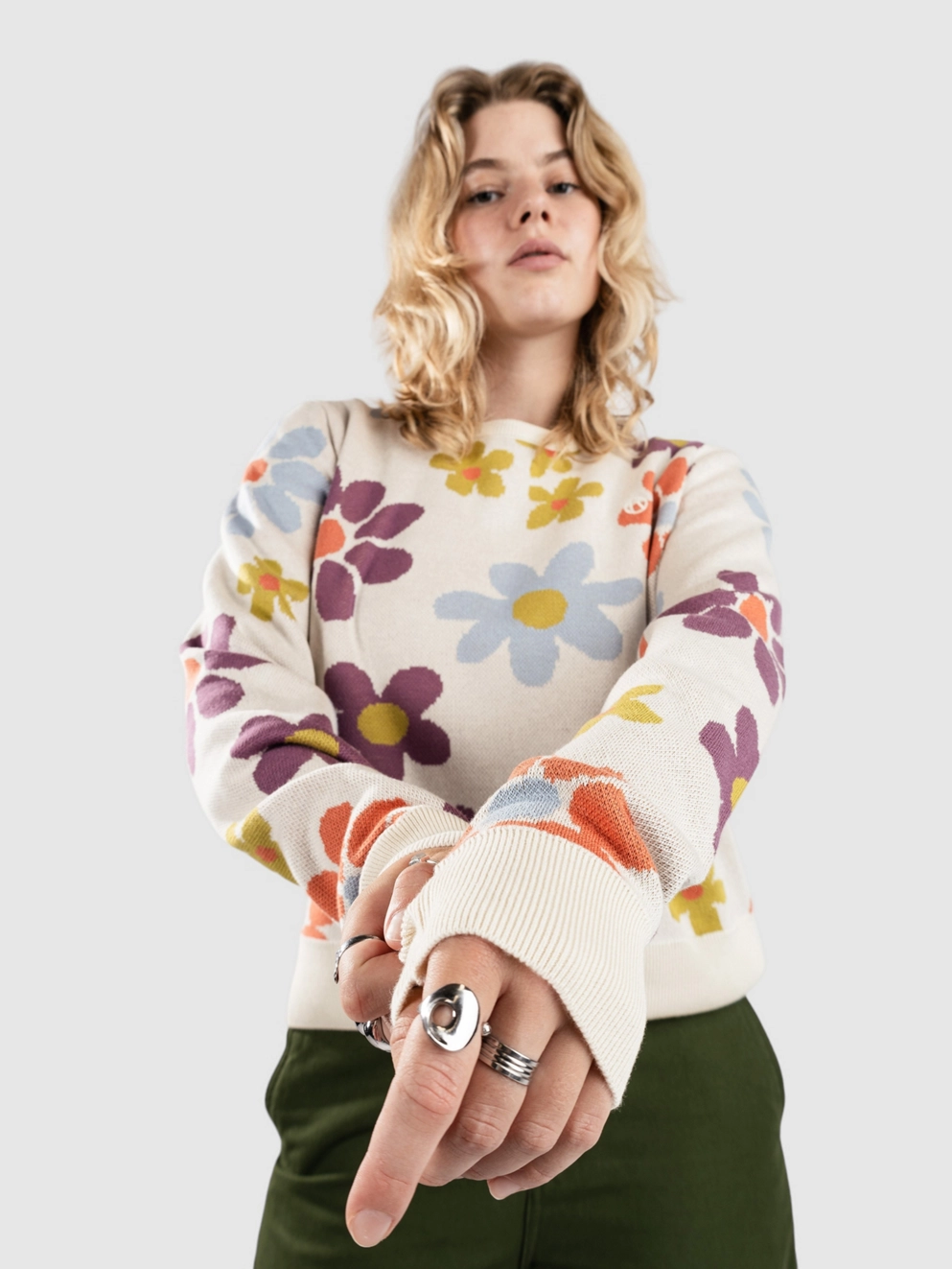 Kazane Franca Pullover flowers