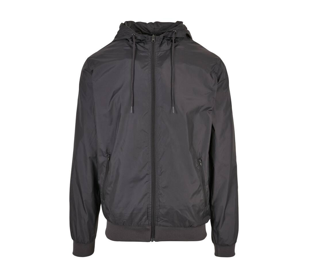 BUILD YOUR BRAND BY016 - Veste Coupe-Vent Élégante et Fonctionnelle pour Hommes