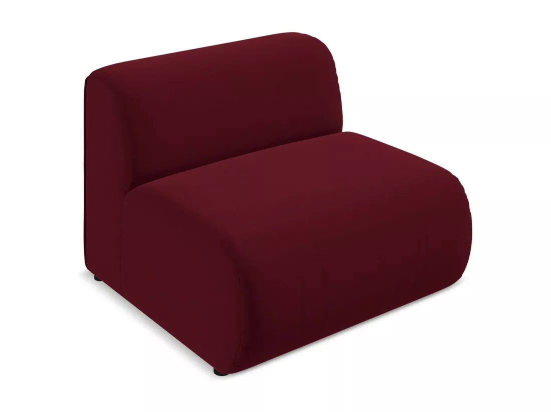 Fauteuil pour canapé modulable en velours - bourgogne - EKAHI