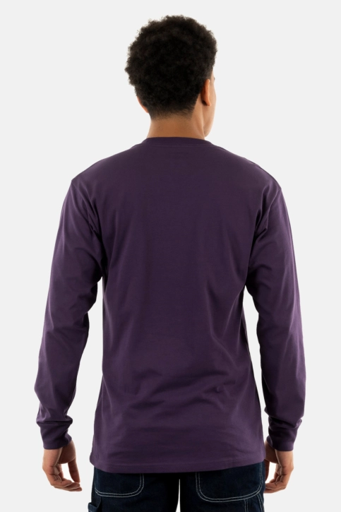 Tee shirt manches longues vans mn left chest hit 11e1 gothic grape