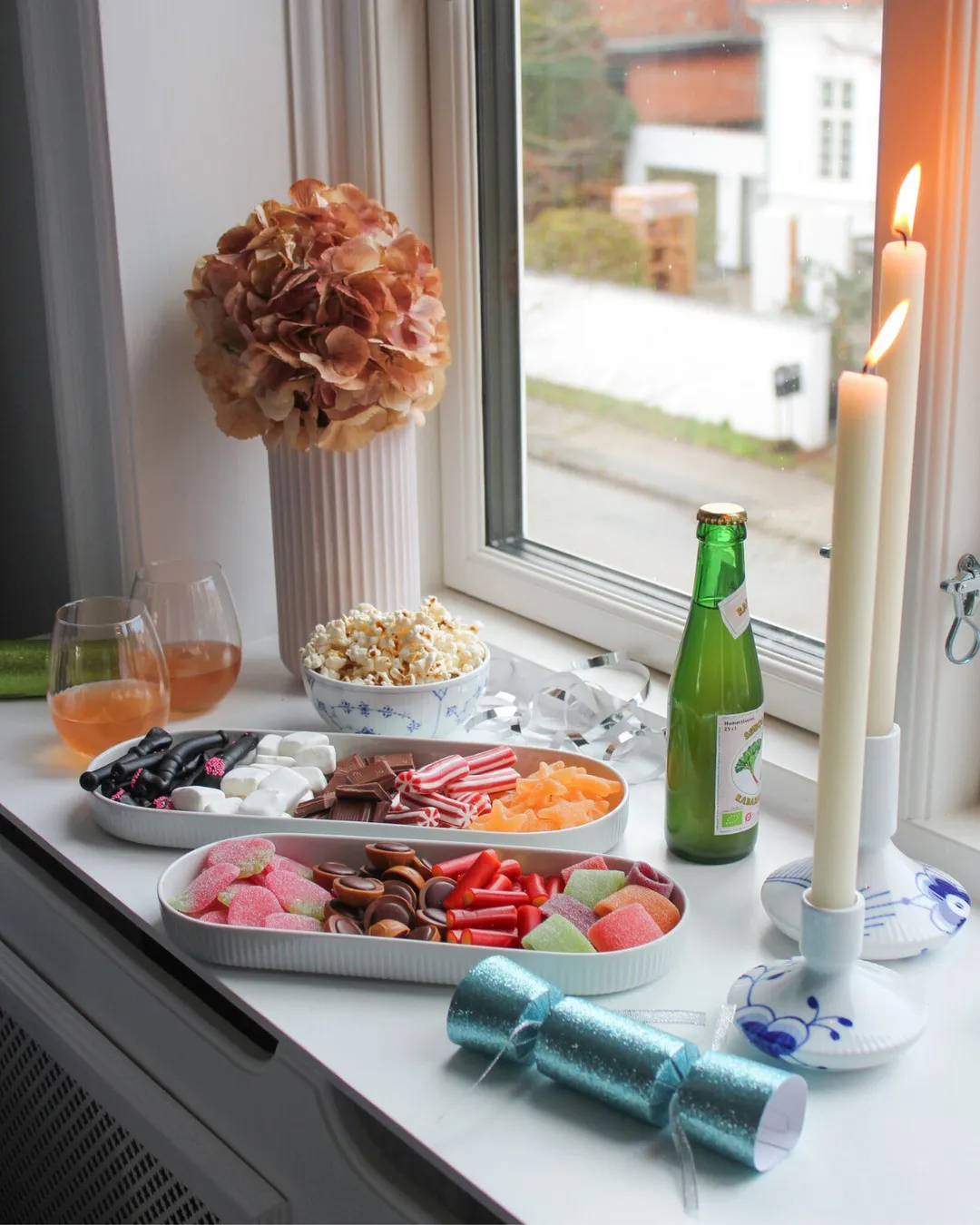 Royal Copenhagen Blå Mega Riflet Lysestage