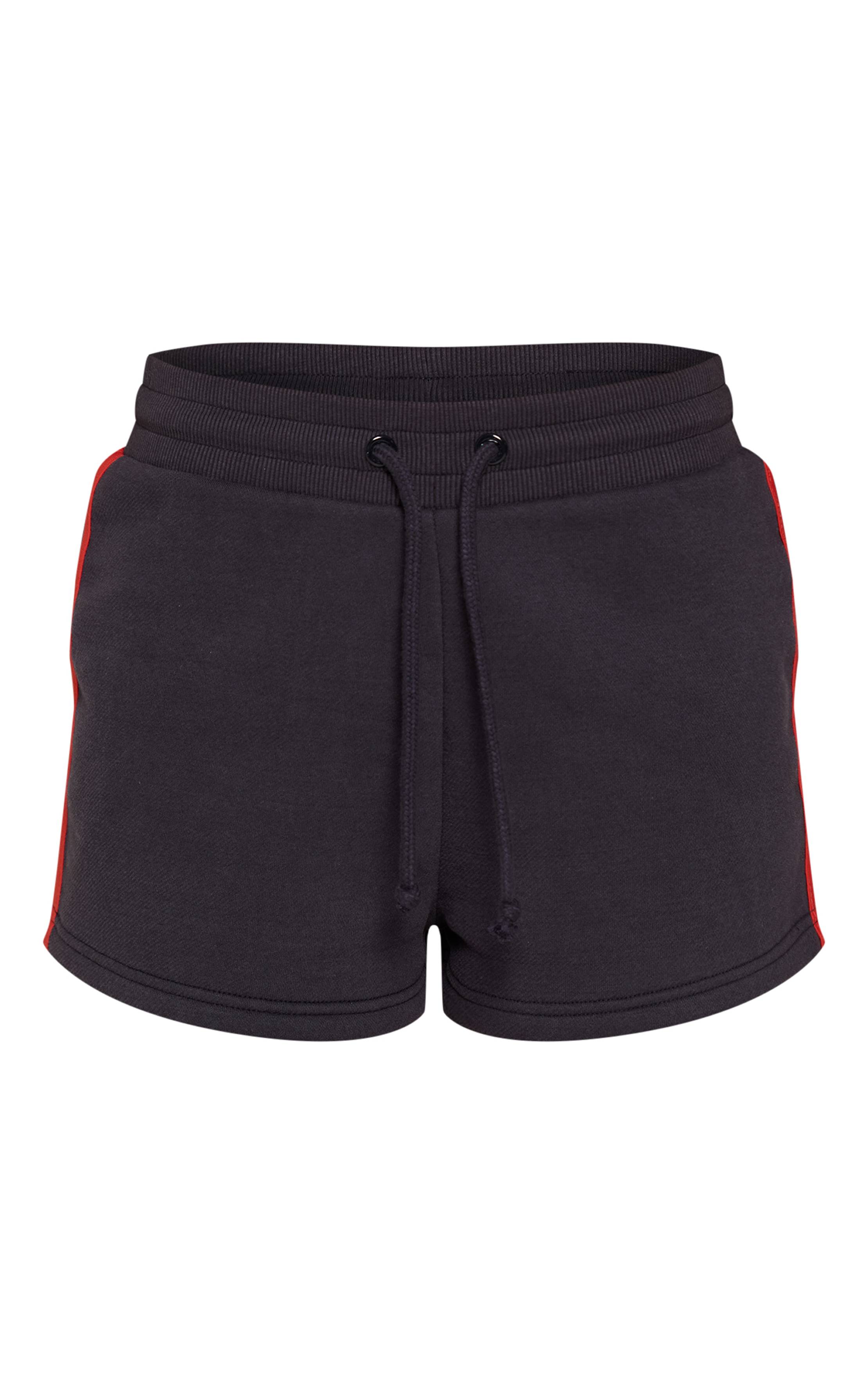 Bleu Marine Short De Jogging Ajusté À Bandes Latérales