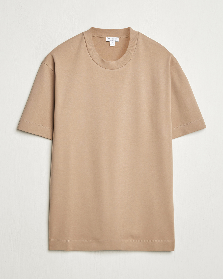 Sunspel Heavy Weight Supima Cotton T-Shirt Dune