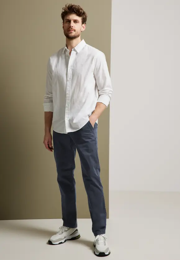 Regular Fit Chinohose - deep sea blue