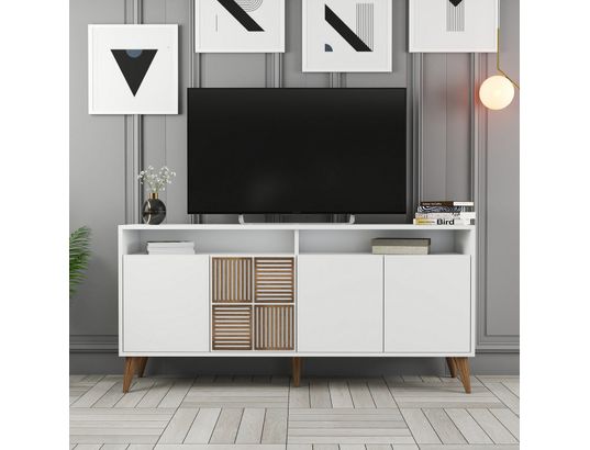 CONCEPT1 - Bahut Milan 160 blanc 160 x 35 x 78cm