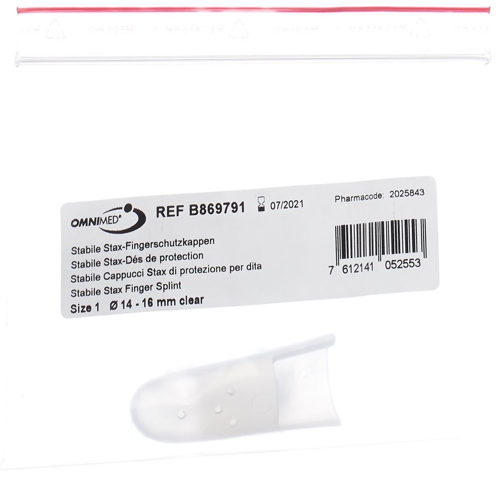 Omnimed Stax-Fingerschutzkappen Gr1 perforiert transparent 1 Stk