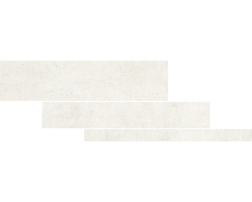 Porseleinen steengoed wand- en vloertegel HOMEtek Ivoor mat gemengd formaat 5/10/15 x 60 cm