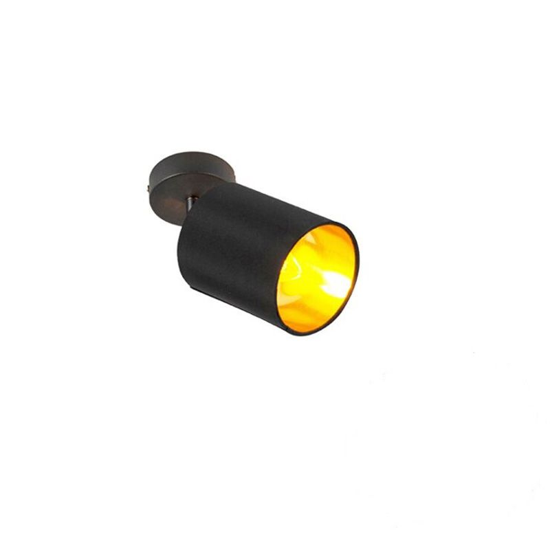 Moderne opbouwspot zwart kantelbaar - Lofty