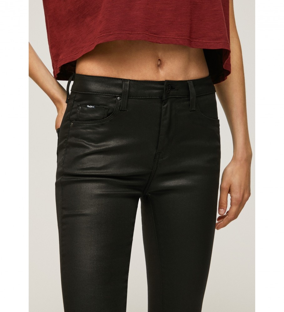 Pepe Jeans Jean Regent Fit Skinny Tiro Alto negro