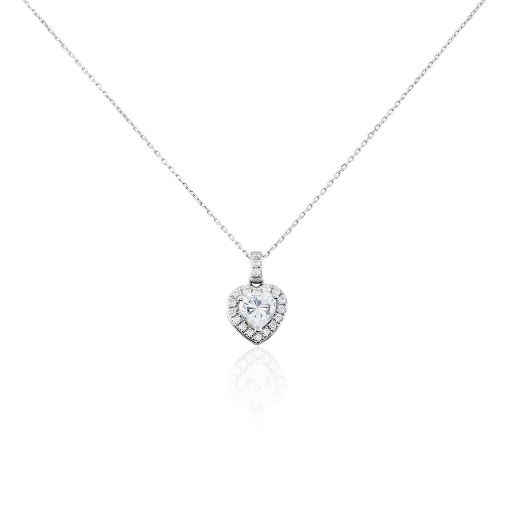 Collier Or Blanc Charity Oxydes De Zirconium