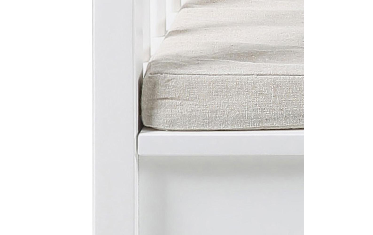 Sitzbank Aster 90 x 48 x 85 cm, Weiss<br>Sitzbank