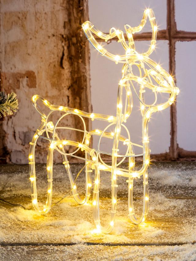 Deko-Rentier mit 80 warmweißen LEDs