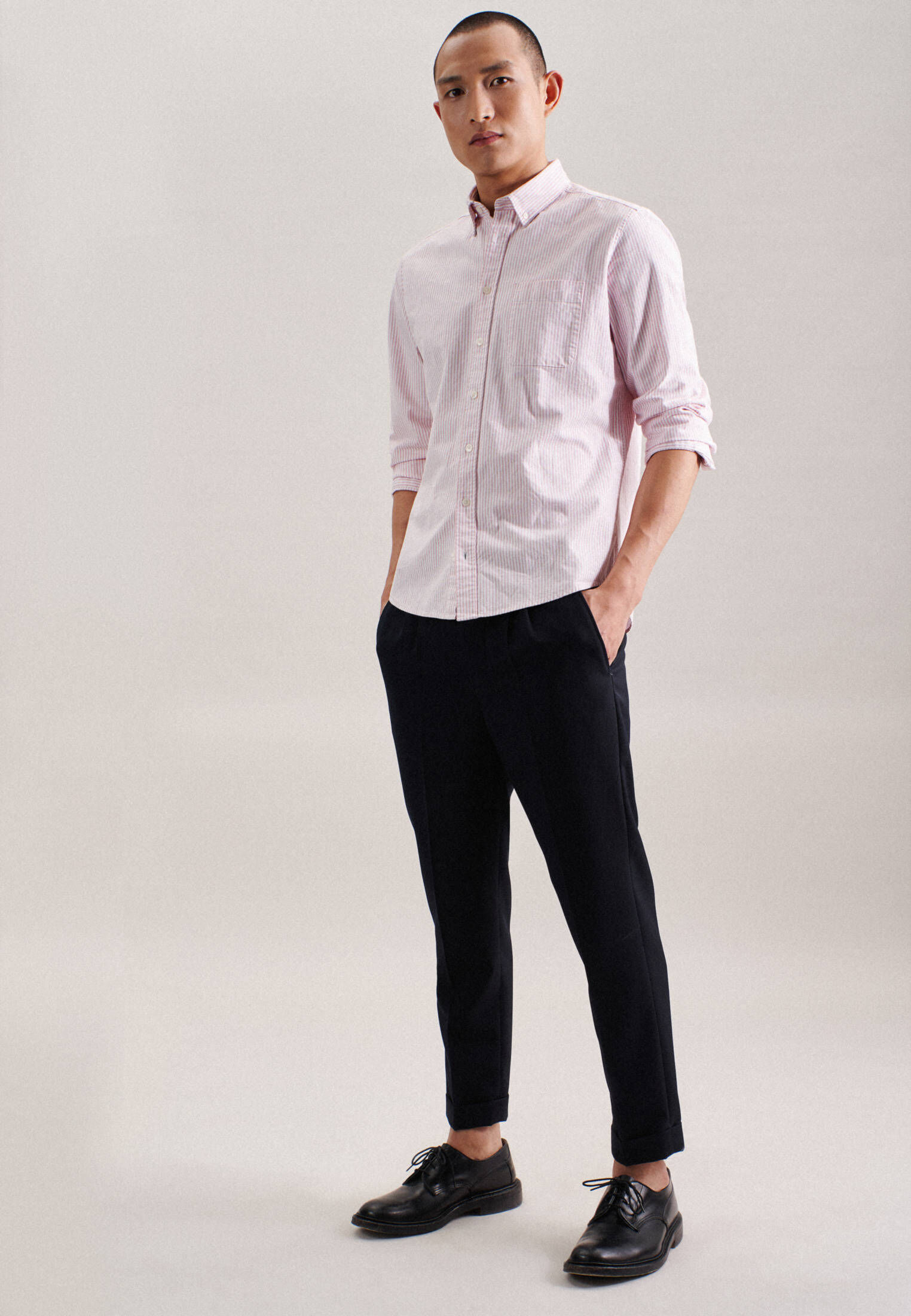 Seidensticker| Herren Casual Hemd Schwarze Rose