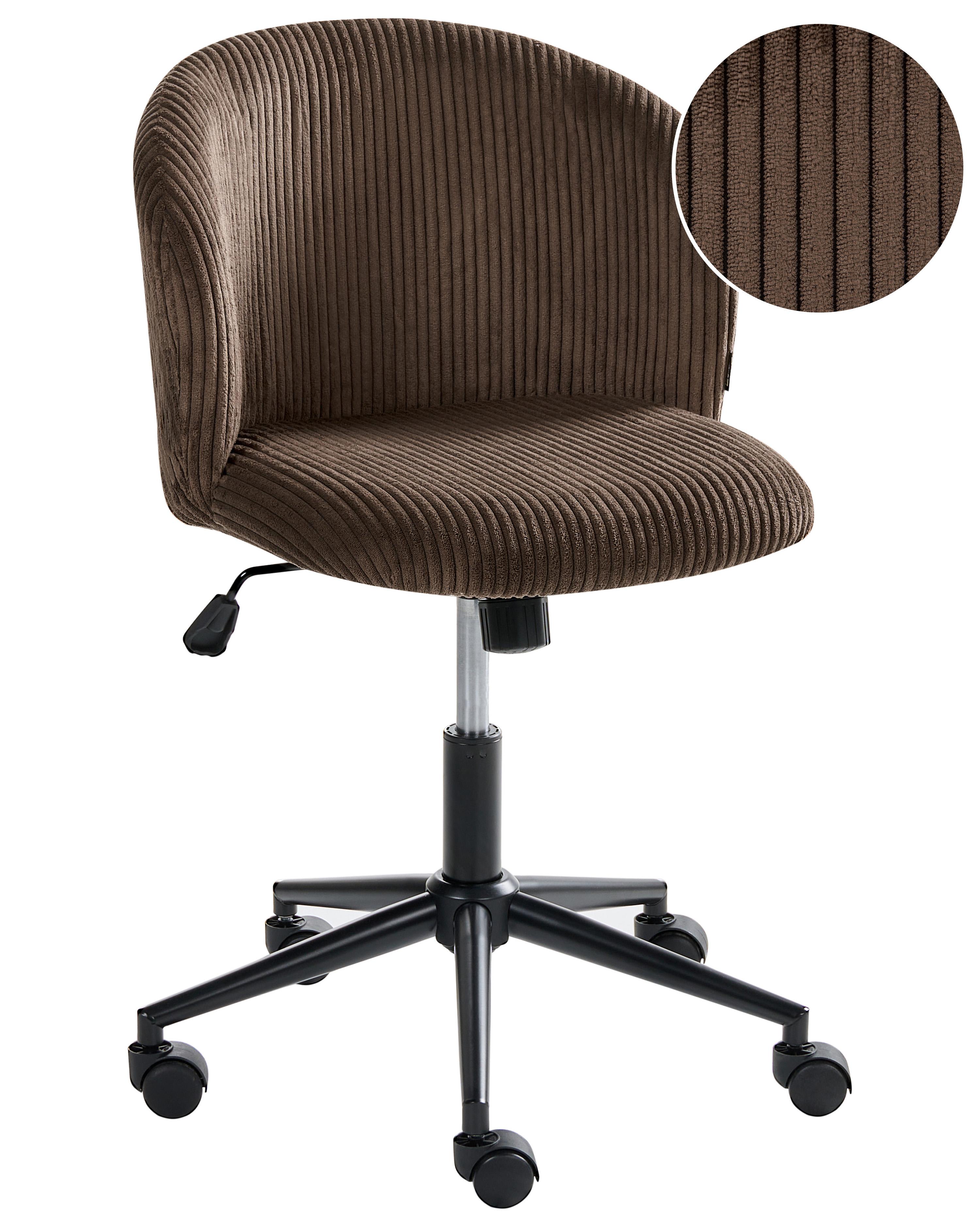 Bureaustoel MILES Corduroy Donkerbruin