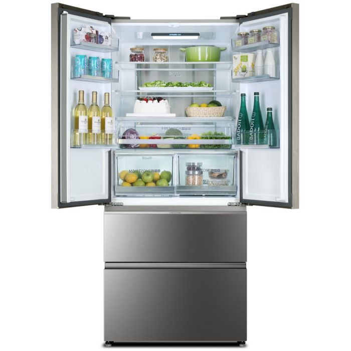 Haier Side-by-Side Multi Door French Door 83 SERIE 7 HB18FGSAAA Silber Titan