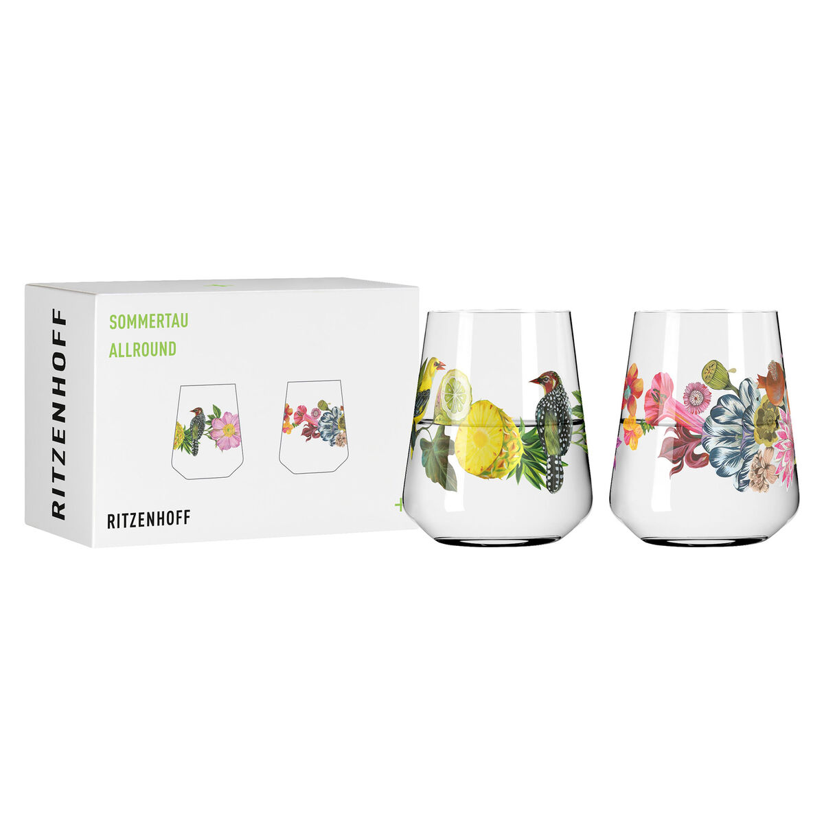 Ritzenhoff Sommertau No 1 & 2 vattedrikkglass, 2-pakning