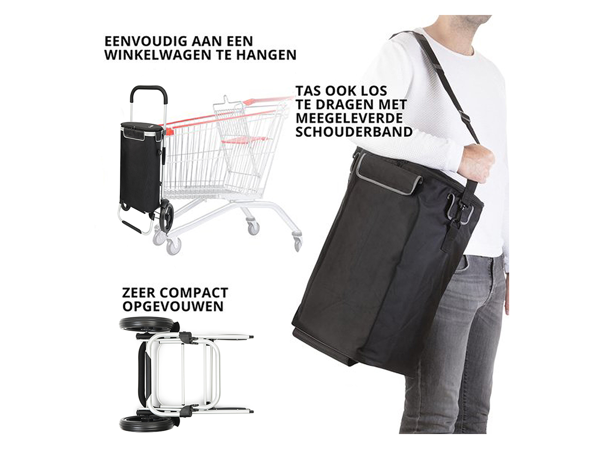 Shoppingcruiser Allround 41 liter boodschappentrolley - Black