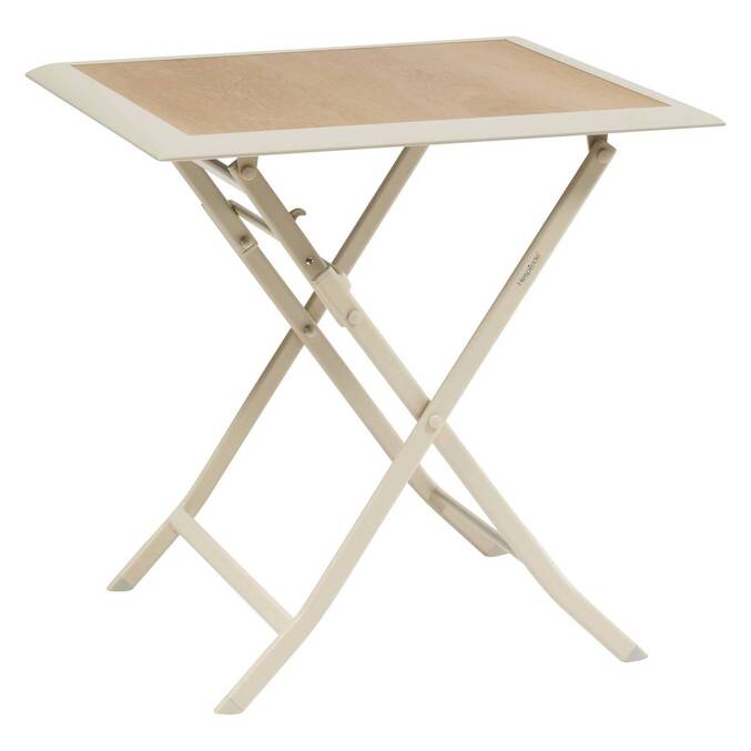 Table de jardin pliante carréee AZUA Epeautre / Argile