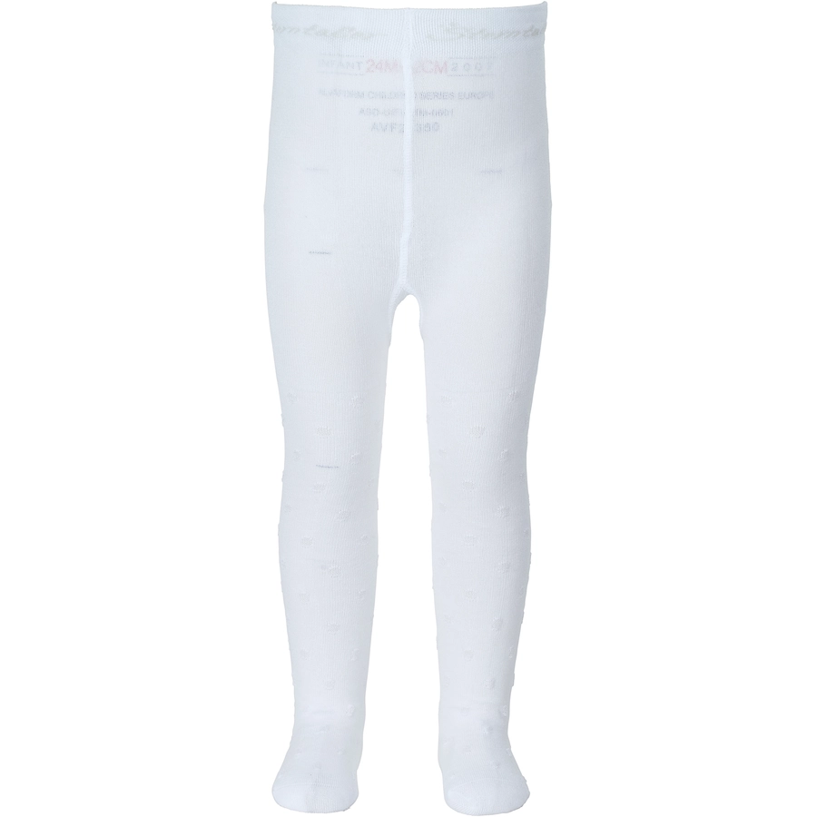 Sterntaler Strumpfhose Ajour Tupfen weiß